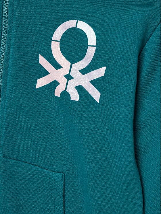 United Colors Of Benetton United Colors Of Benetton Mikina 3J68C503Y Zelená Regular Fit