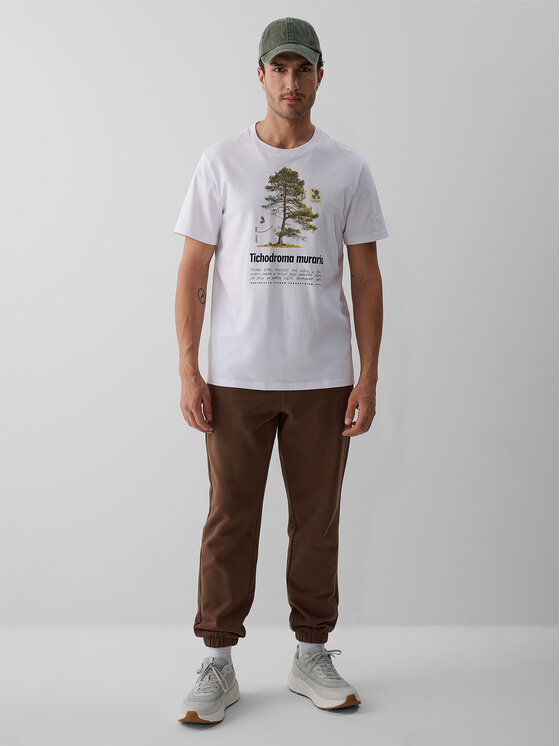 4F 4F T-Shirt OVERLAND Biały Regular Fit