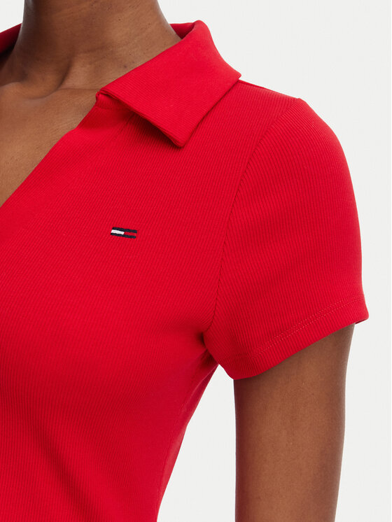 Tommy Jeans Tommy Jeans Kleid für den Alltag F&F DW0DW22845 Rot Slim Fit