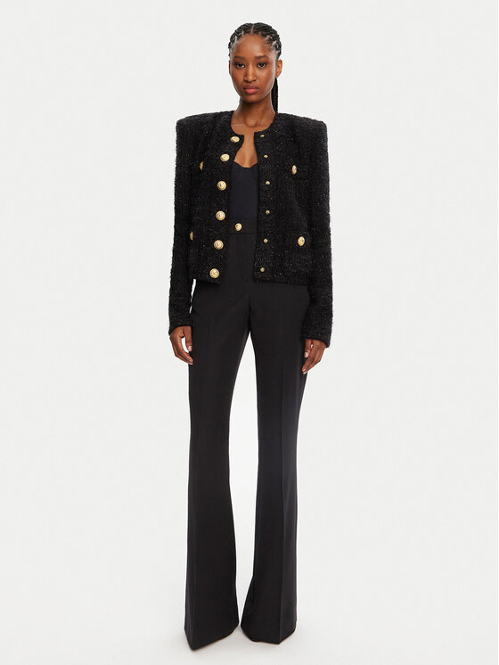 Balmain Balmain Kardigan DF1SK249KG43 Crna Regular Fit