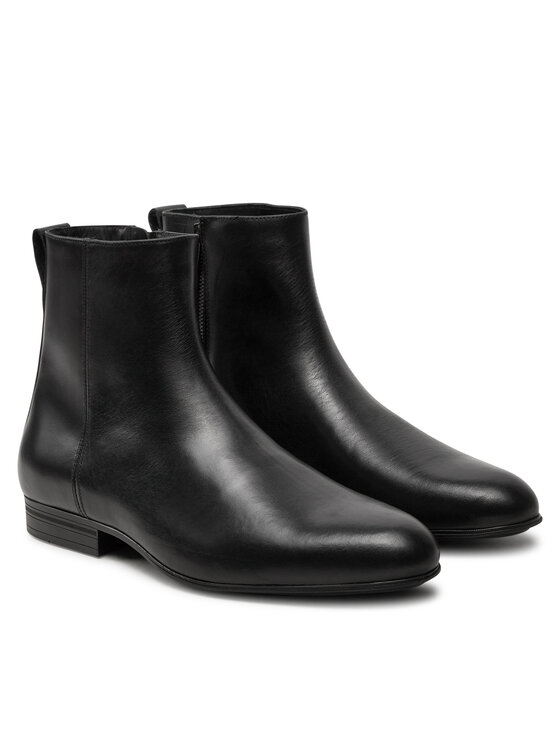 Calvin Klein Calvin Klein Μποτίνια Boot W/ Zip Lth HM0HM01501 Μαύρο