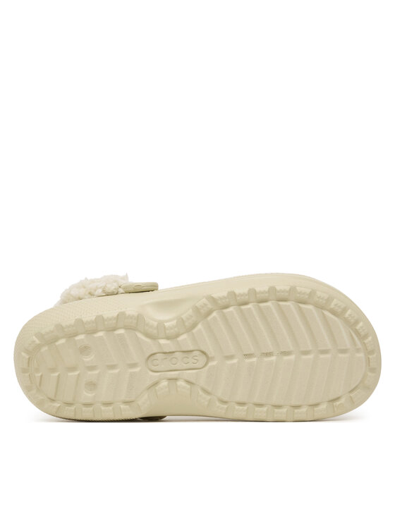 Crocs Crocs Natikači Classic Fleece Lined Clog Quartz 211396 Bež
