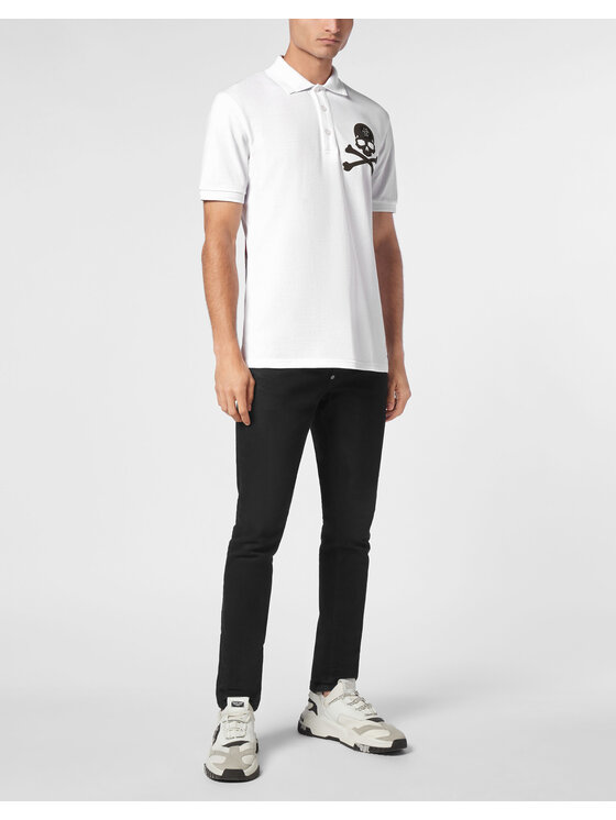 PHILIPP PLEIN PHILIPP PLEIN Polokošeľa 14659 Biela Slim Fit