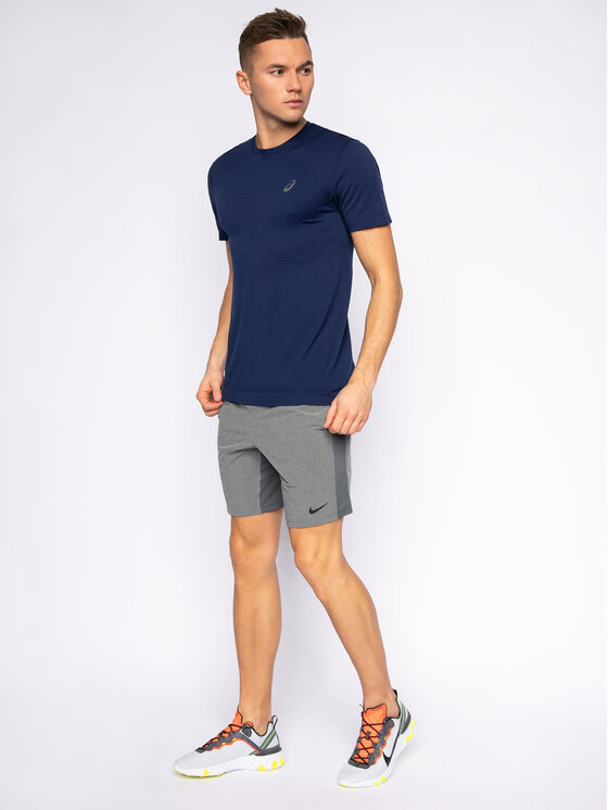 Asics Asics Techniniai marškinėliai Tokyo Seamless 2011A789 Tamsiai mėlyna Slim Fit