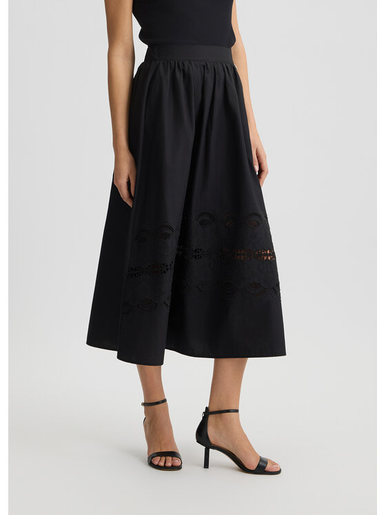 Spódnica midi, rozmiar 38, Czarny, WA5258T485322222