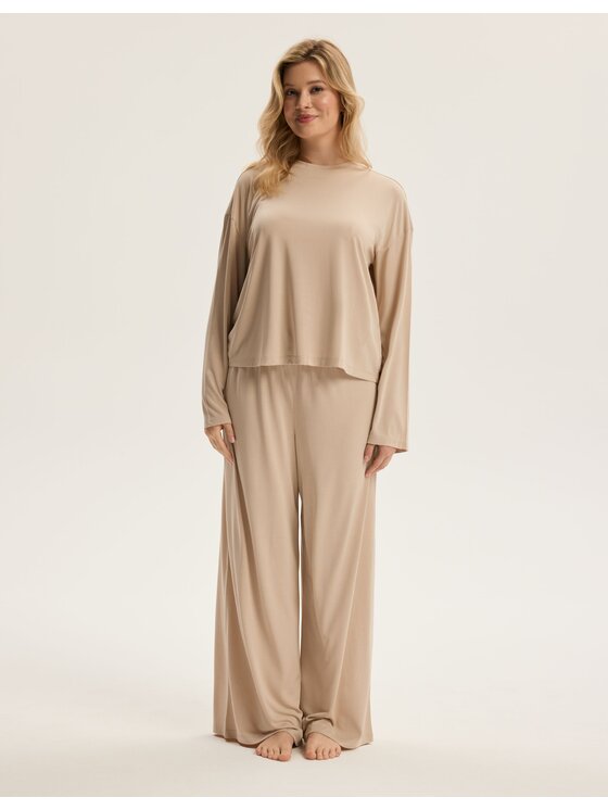 Esotiq Esotiq Bluzka 43913 Żółty Regular Fit