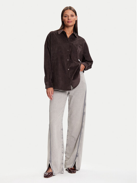 Vero Moda Vero Moda Srajca Sanne 10317194 Rjava Oversize