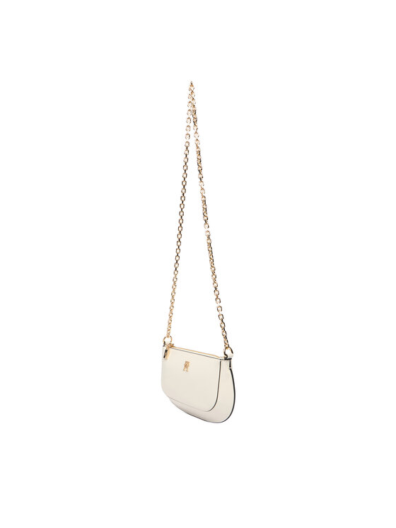 Tommy Hilfiger Tommy Hilfiger Kabelka Th Glam Mini Chain Crossover AW0AW18142 Écru