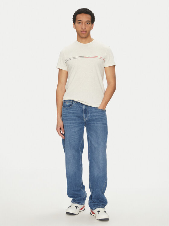 Tommy Jeans Tommy Jeans T-Shirt Entry Graphic DM0DM20779 Beżowy Slim Fit