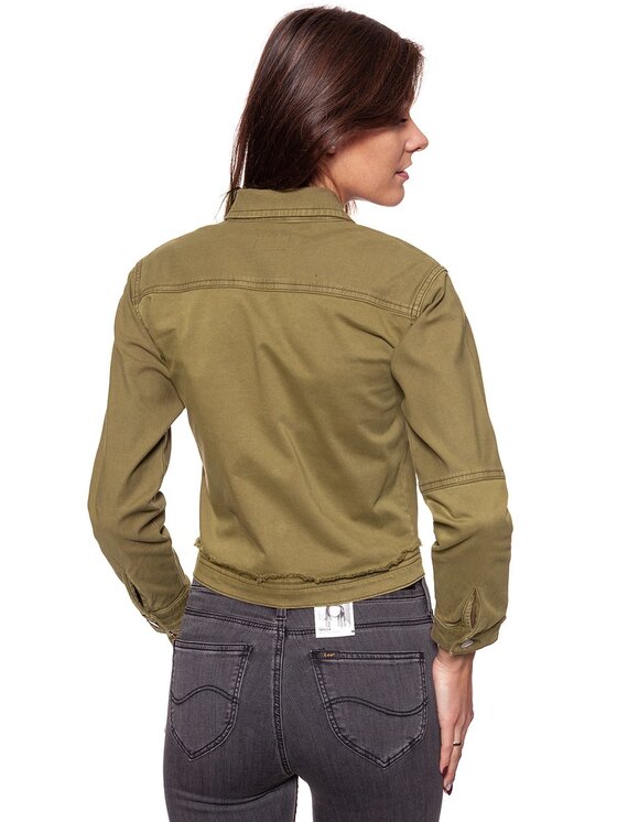 Wrangler Wrangler Giacca da donna CROP JACKET Verde Slim Fit
