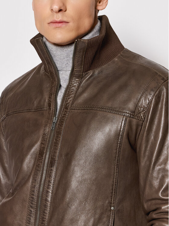 Serge Pariente Serge Pariente Nahkjope Soul Pruun Regular Fit