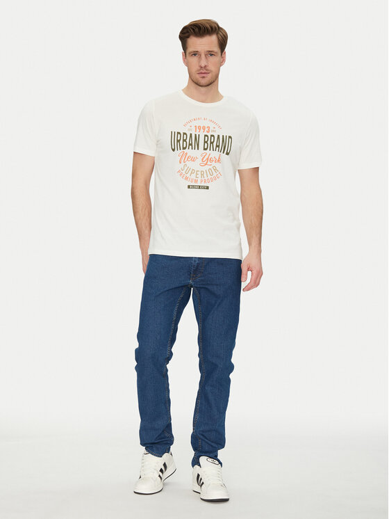 Blend Blend T-krekls 20717759 Balts Regular Fit