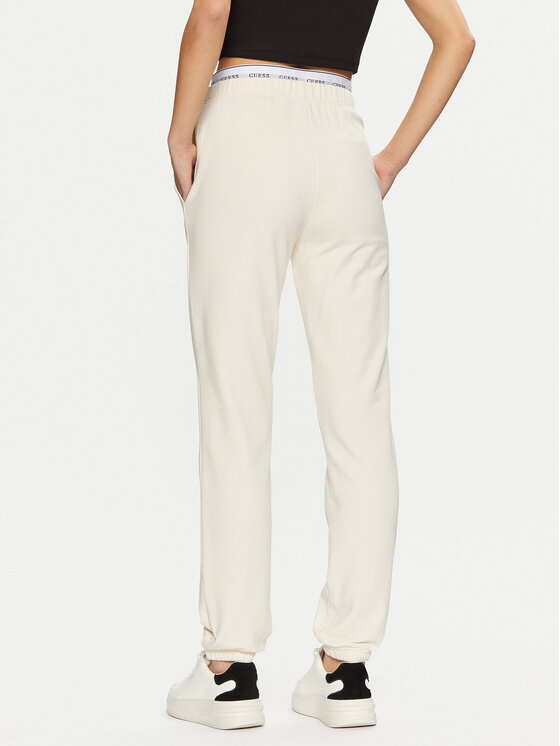 Guess Guess Pantaloni da tuta O5RB01 KCO31 Écru Regular Fit