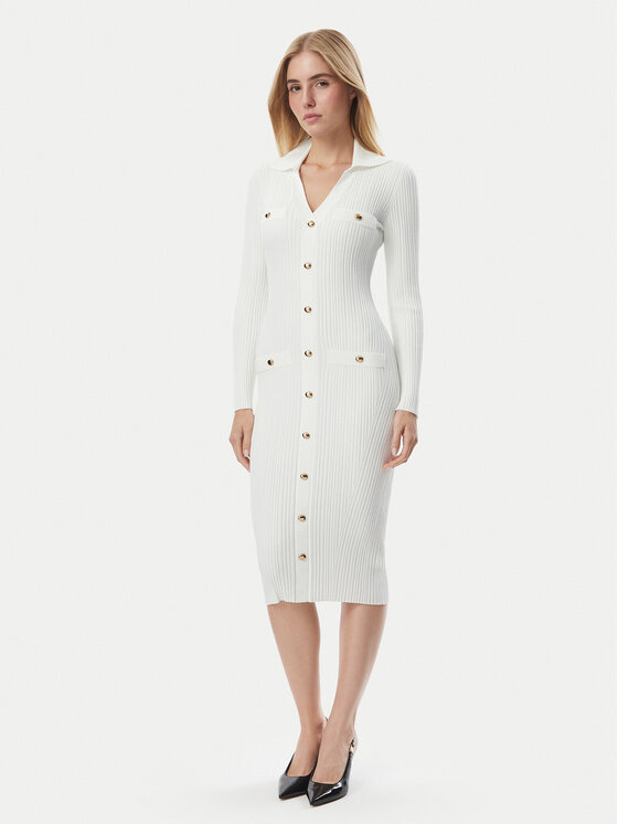 Marciano Guess Marciano Guess Džemper haljina G6BK33 Z1636 Bijela Slim Fit