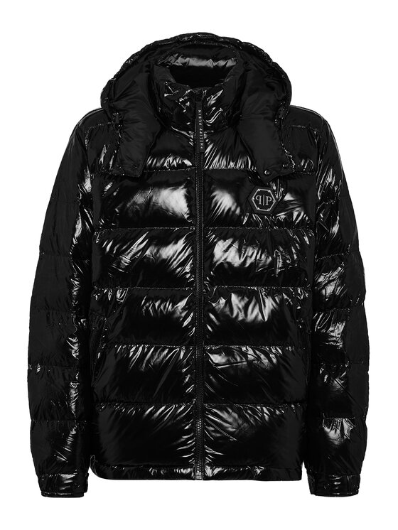 PHILIPP PLEIN PHILIPP PLEIN Giubbotto piumino 43 Nero Regular Fit
