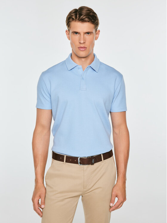 BIG STAR BIG STAR Polo NISSER Niebieski Basic Fit