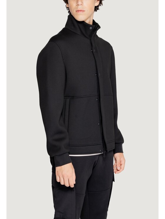 Antony Morato Antony Morato Μπουφάν δερμάτινο STRETCH SCUBA VISCOSE Μαύρο Stretch Fit