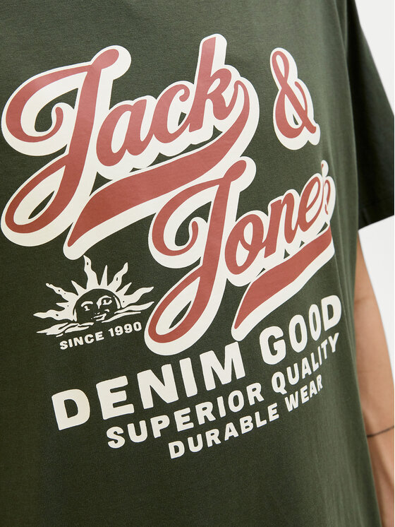 Jack&Jones Jack&Jones Majica Logo 12279535 Zelena Standard Fit