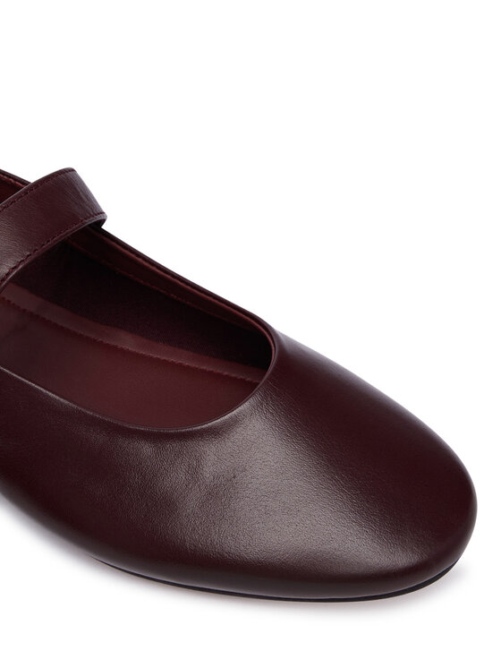 Tommy Hilfiger Tommy Hilfiger Balerīnas Buckle Leather Ballerina FW0FW09684 Brūns