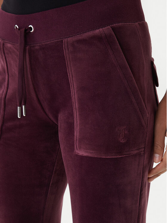 Juicy Couture Juicy Couture Jogginghose Layla JCSEBJ001 Dunkelrot Flared Leg