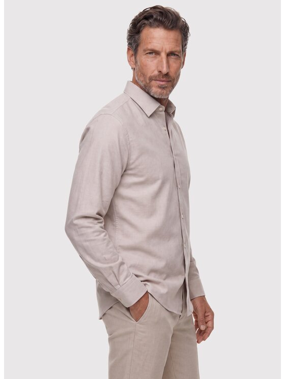 Pako Lorente Pako Lorente Koszula P26WN-1X-029 Beżowy Slim Fit