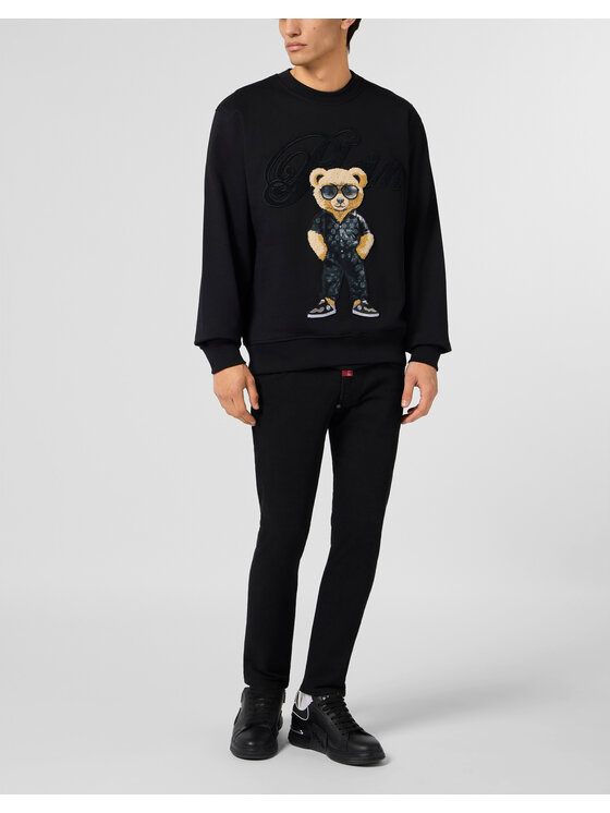 PHILIPP PLEIN PHILIPP PLEIN Bluza 29169 Czarny Regular Fit