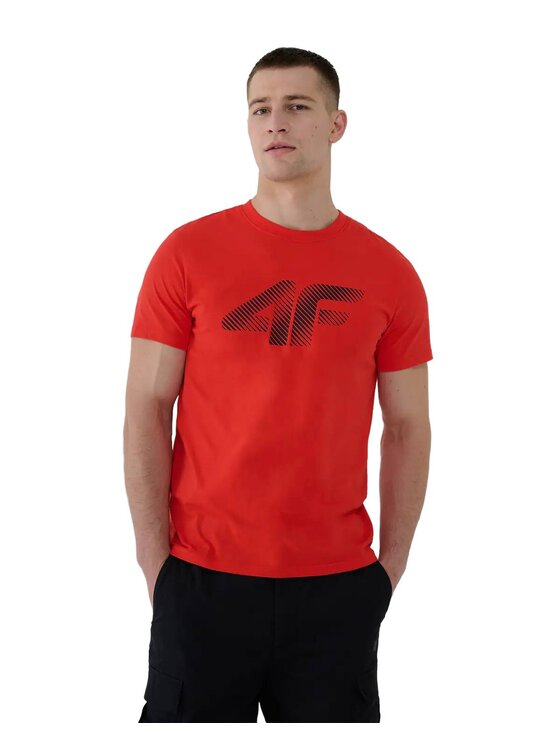 4F 4F T-shirt 4FWMM00TTSHM2257 Rosso Regular Fit