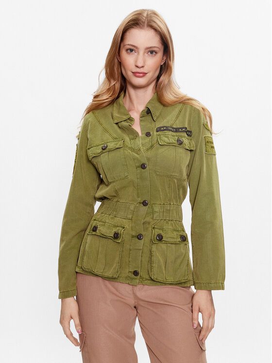 Aeronautica Militare Aeronautica Militare Преходно яке 231AB2077DCT3095 Зелен Regular Fit