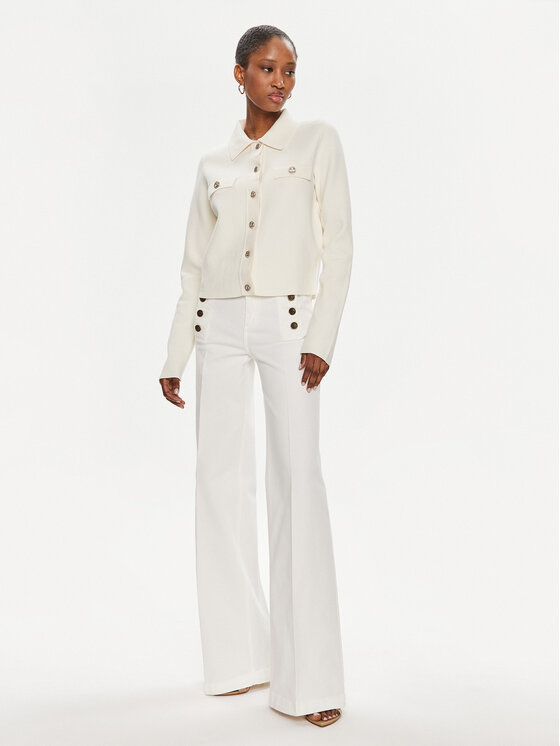 TWINSET TWINSET Traperice 241TP2641 Bijela Flared Fit