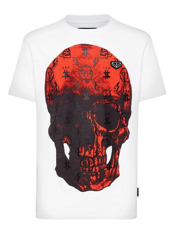 PHILIPP PLEIN PHILIPP PLEIN T-Shirt 99 Biały Regular Fit