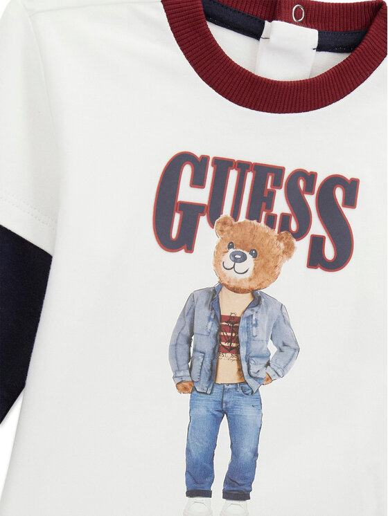 Guess Guess Komplet majica in kratke hlače I6RG08 K8HM4 Bordo rdeča Regular Fit