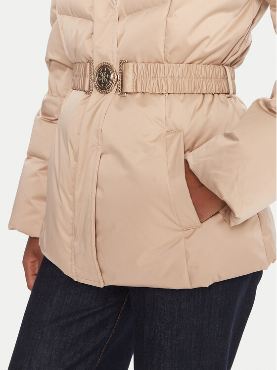 Guess Guess Geacă din puf W5BL31 W2802 Bej Regular Fit