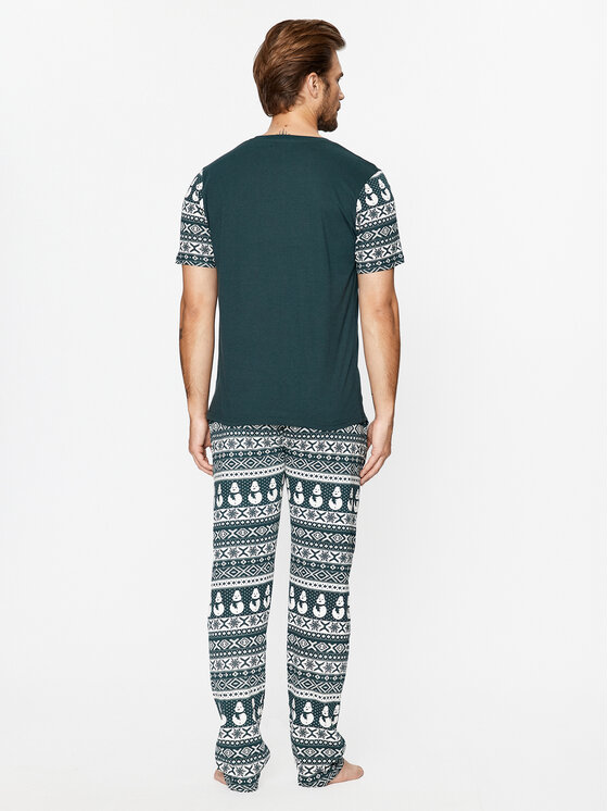 Brave Soul Brave Soul Pidžama MLWS-149WINTERY Zelena Regular Fit