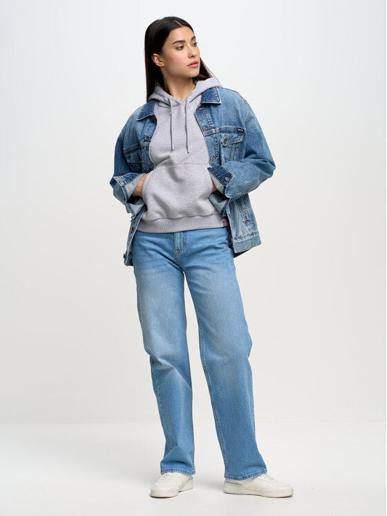 BIG STAR BIG STAR Bluza SUSANA_901_170 Szary Basic Fit