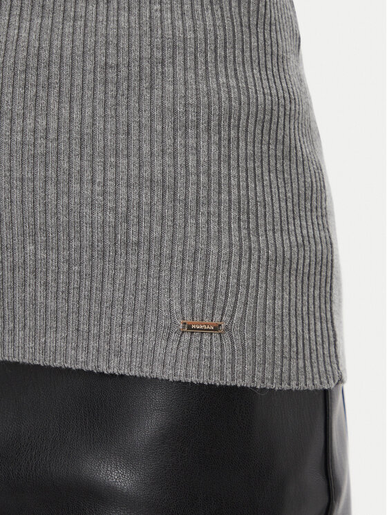 Morgan Morgan Rollkragenpullover 132-MENTOS.M Grau Slim Fit