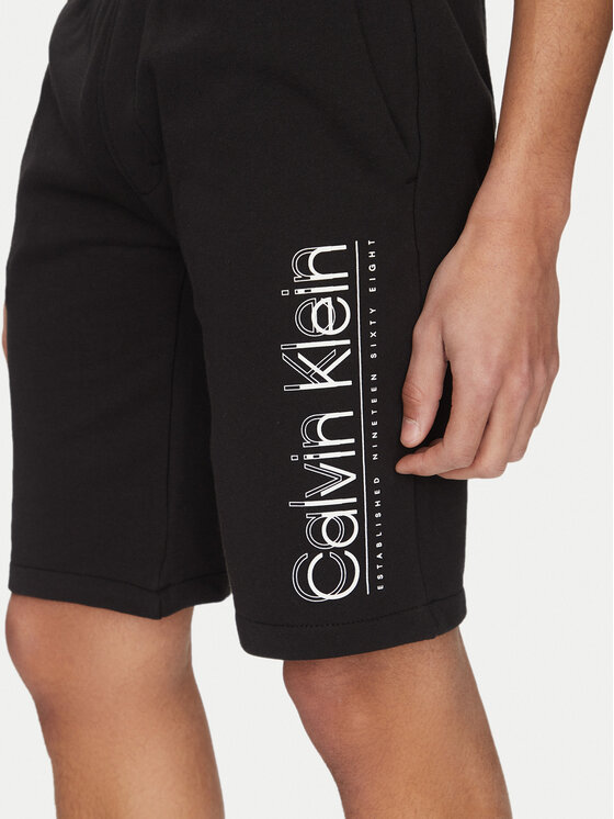 Calvin Klein Calvin Klein Sportske kratke hlače Modern Twill K10K114122 Crna Regular Fit