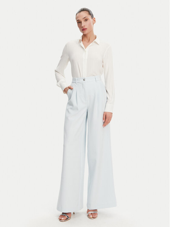 Guess Guess Pantaloni palazzo W5GB02 WH9Y2 Albastru celest Wide Leg