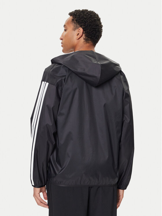 adidas adidas Wiatrówka Essential 3-Stripes Ripstop IM7848 Czarny Regular Fit