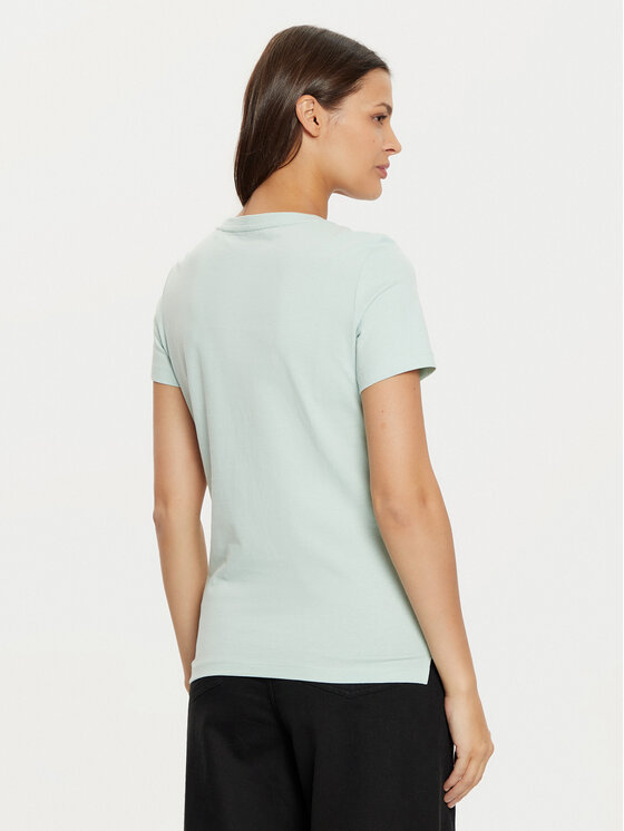 Guess Guess Marškinėliai W1YI1B I3Z14 Žalia Slim Fit