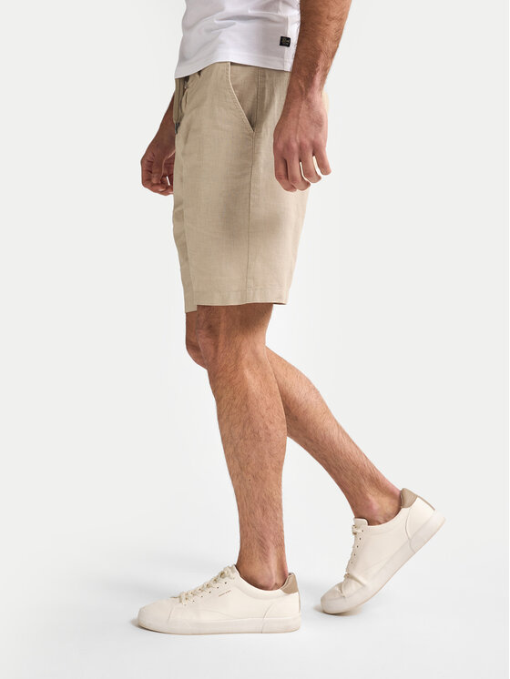 Petrol Industries Petrol Industries Шорти з тканини M-1050-SHO538 Бежевий Slim Fit