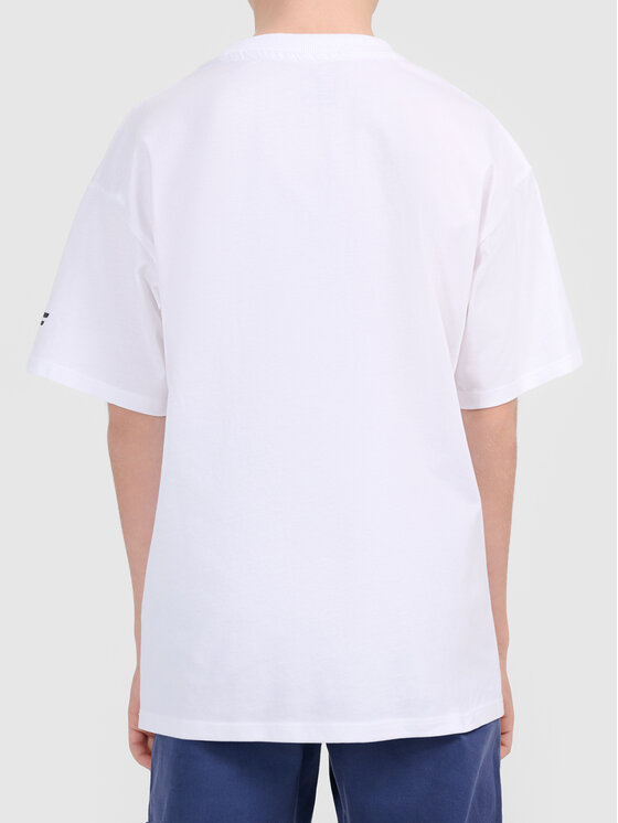 4F 4F T-Shirt 4FJWAW26TTSHM3516-10S Biały Loose Fit