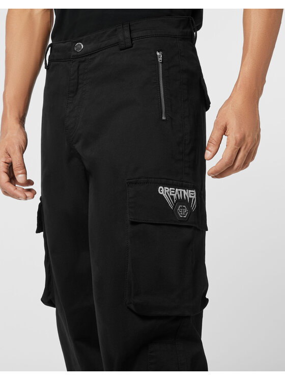 PHILIPP PLEIN PHILIPP PLEIN Spodnie cargo 26137 Czarny Cargo Fit