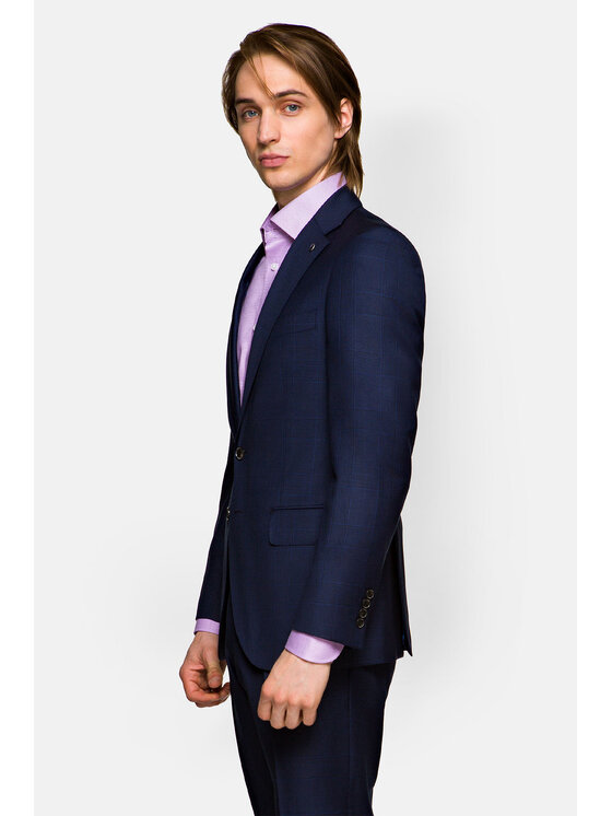 Lancerto Lancerto Garnitur GA073121000007 Granatowy Regular Fit