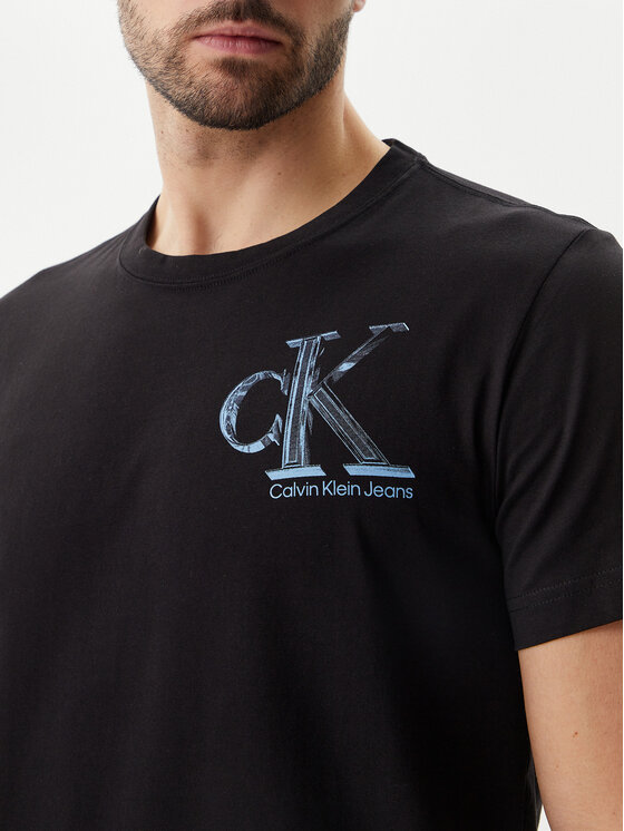Calvin Klein Jeans Calvin Klein Jeans T-Shirt Meta Monogram J30J325498 Černá Regular Fit