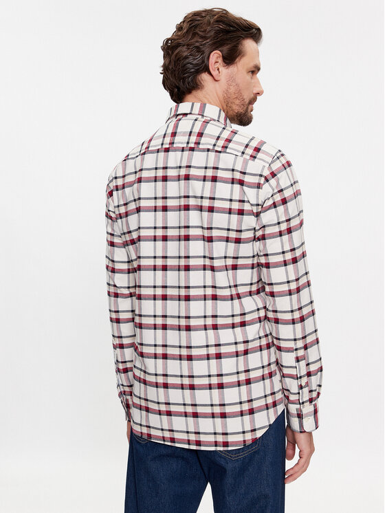 Tommy Hilfiger Tommy Hilfiger Košile Small Global Stripe MW0MW31745 Béžová Regular Fit