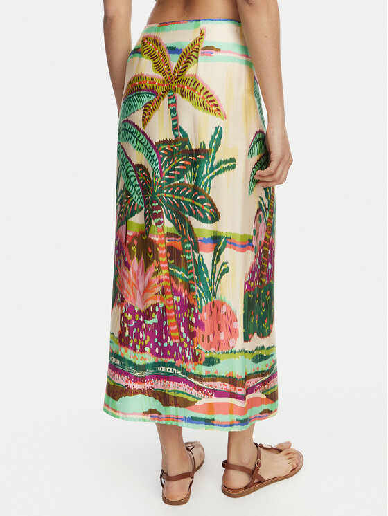 LOLA CASADEMUNT LOLA CASADEMUNT Midiseelik LS2608001 Kreemjas Regular Fit