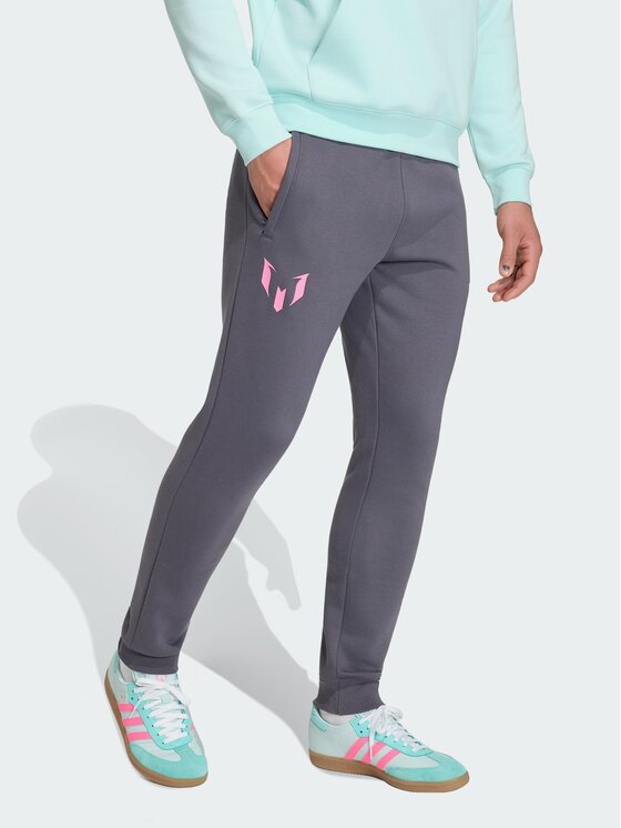 adidas adidas Spodnie dresowe Messi Szary Slim Fit