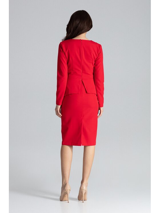 Lenitif Lenitif Vestito K491 Rosso Regular Fit