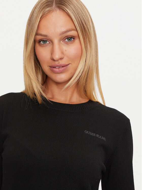 Guess Jeans Guess Jeans Pullover W4BR83 Z3HO2 Schwarz Regular Fit
