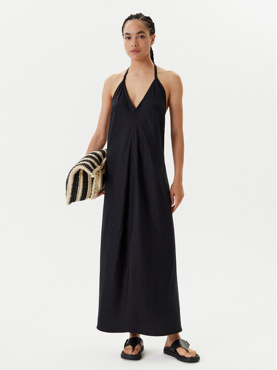 United Colors Of Benetton United Colors Of Benetton Vasarinė suknelė 4AGHDV0BF Juoda Regular Fit